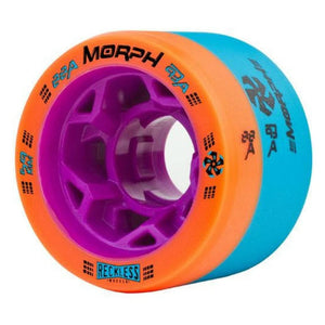 Bladeworx ORANGE/BLUE 88/93 RECKLESS MORPH 59mm QUAD WHEEELS - 4 PACK