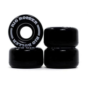 Bladeworx Roller Skate Wheels BLACK RIO ROLLER WHEELS - 4 PACK