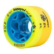 Load image into Gallery viewer, Bladeworx YELLOW/ORANGE 91/95 RECKLESS MORPH 59mm QUAD WHEEELS - 4 PACK