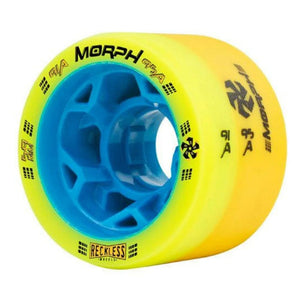 Bladeworx YELLOW/ORANGE 91/95 RECKLESS MORPH 59mm QUAD WHEEELS - 4 PACK